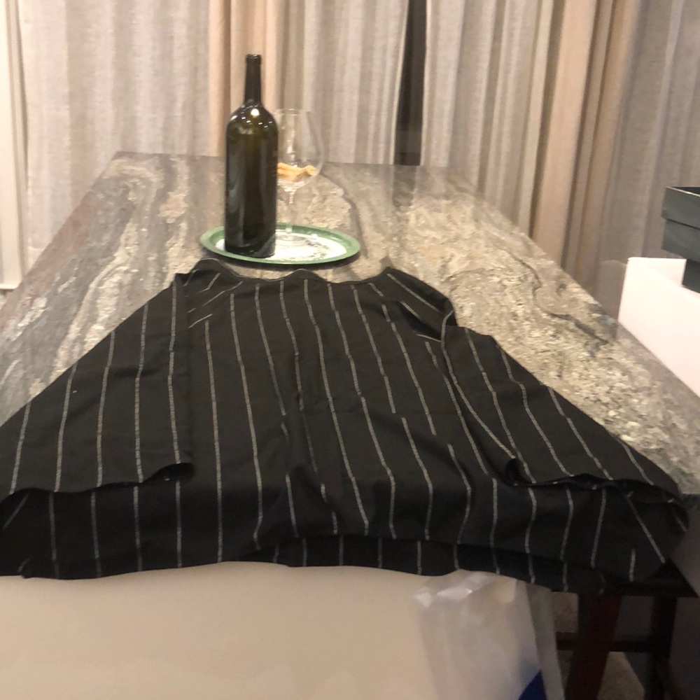 NWT GAP long black and white striped skirt